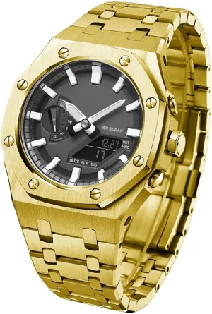 5rd with Bottom Cover MOD Kit for GA2100STHB-7A Metal Watch Case Watchband 316 Stainless Steel Modified Accessories Bezel Bracelet Strap