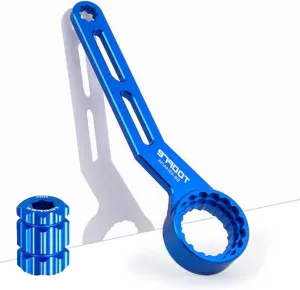 6-in-1 Bike Bottom Bracket Tool, External Cups Lockring and Crank Arm Cap Install Removal - Wrench Compatible with Shimano, SRAM, FSA, Rotor, Chris King, Truvativ GXP and More