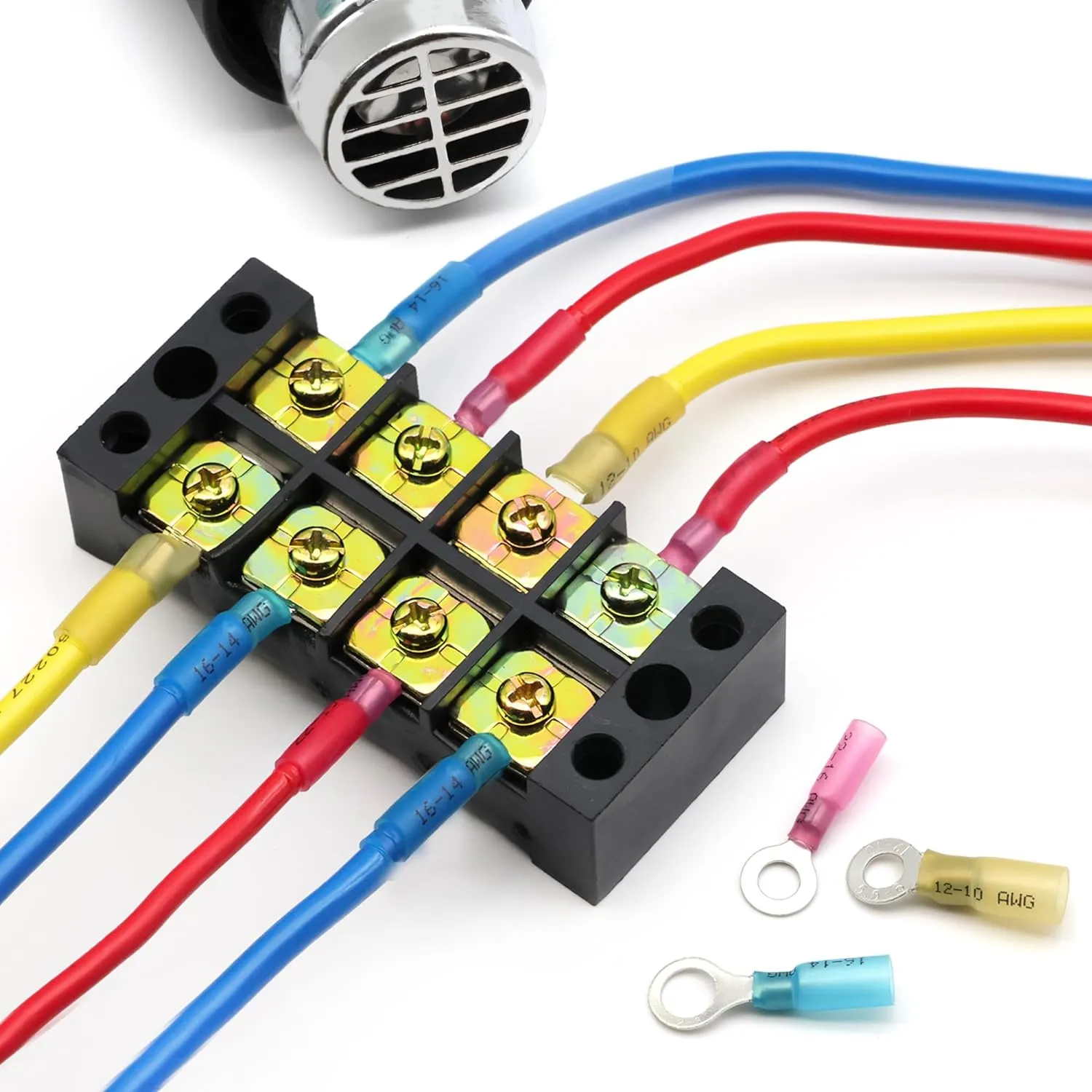 600Pcs Heat Shrink Wire Connectors Electrical Kit - Oiojuct Marine Automotive Crimp Terminals Assortment, Waterproof Ring Fork Spade Electrical Butt Connector