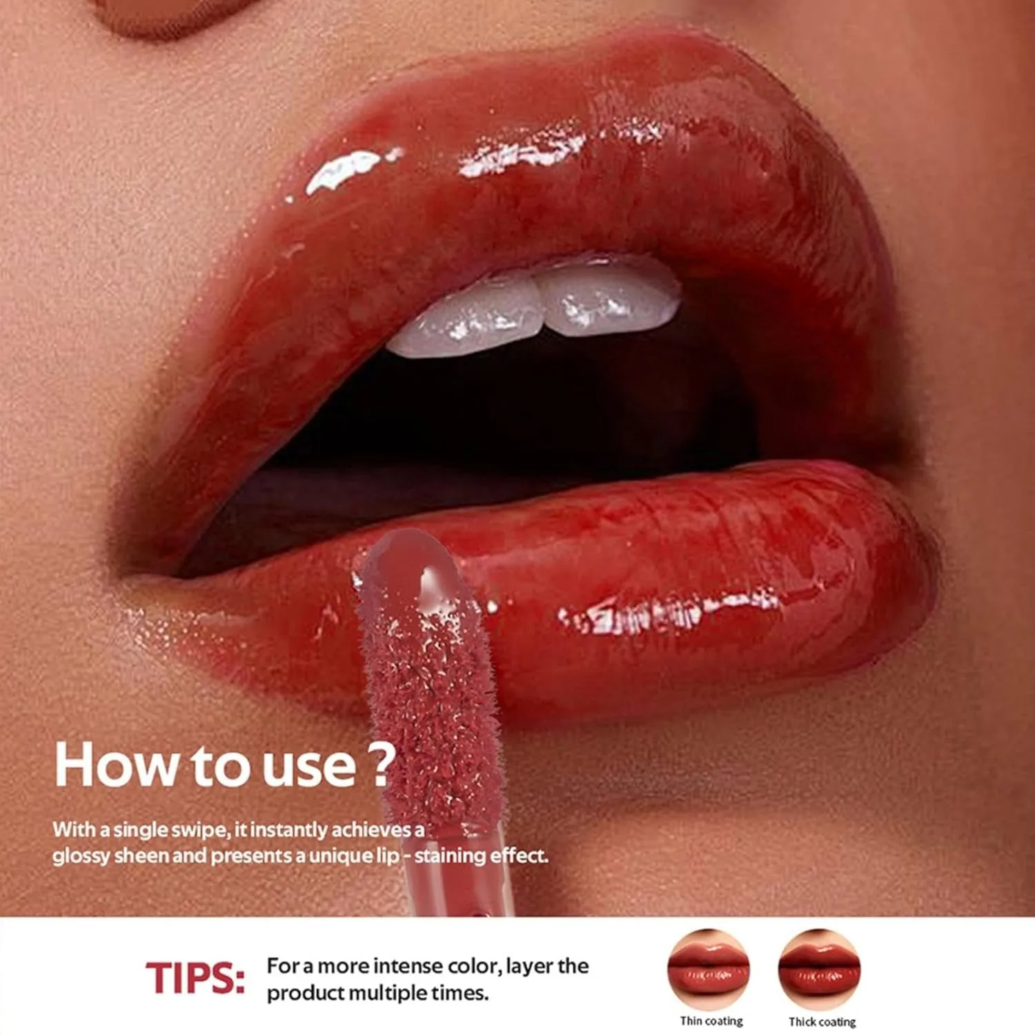 6PCS Hydrating Lip Glow Oil Set, Long Lasting Waterproof Non-Stick Cup Lip Glaze Set, Mirror Liquid Lipsticks Brighten Plumping Lipstick, Gloss Liquid Lipstick for Women (Color, 6 pcs)