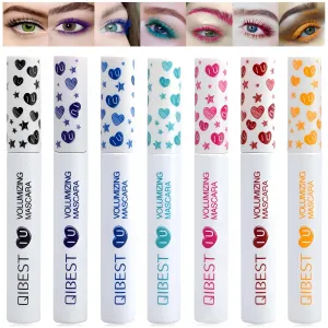 7 Colors Waterproof Mascara - Sweatproof & Smudgeproof Vibrant Colored Mascara Kit for Bold Eye Looks | Long-Lasting 7 Shades for Dramatic Lashes