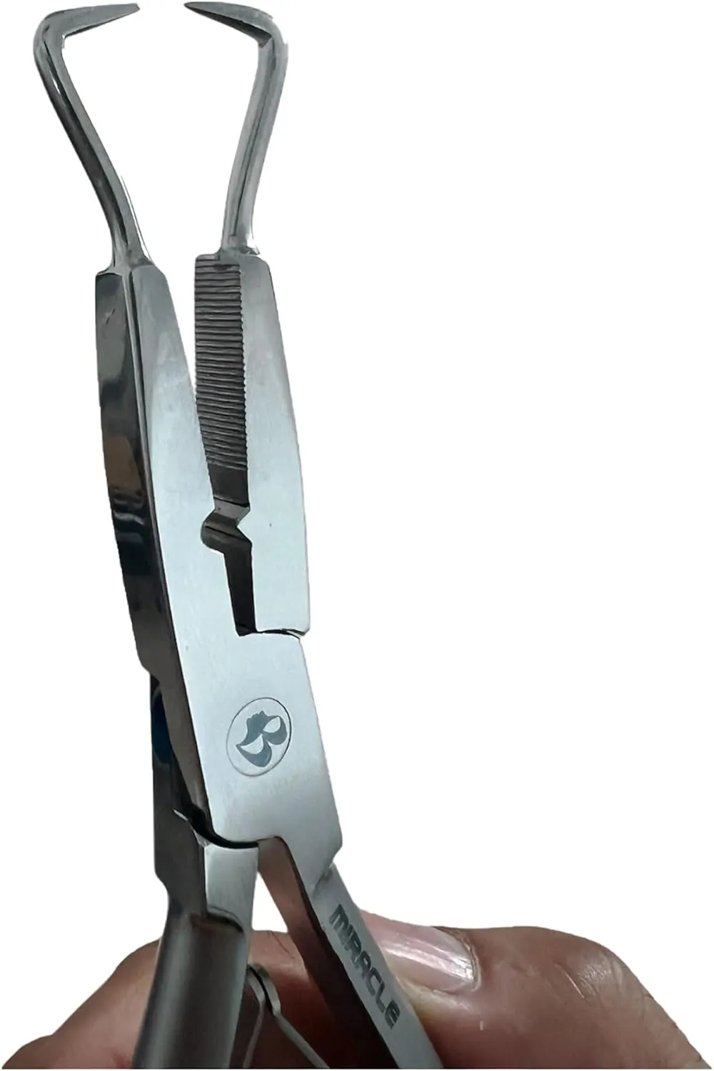 7.5-Inch Microlink Hair Extension Pliers – Stainless Steel Professional Tool for Nano & Micro Bead Application, Opening & Tightening – Salon & DIY Ergonomic Grip by MIRACLE