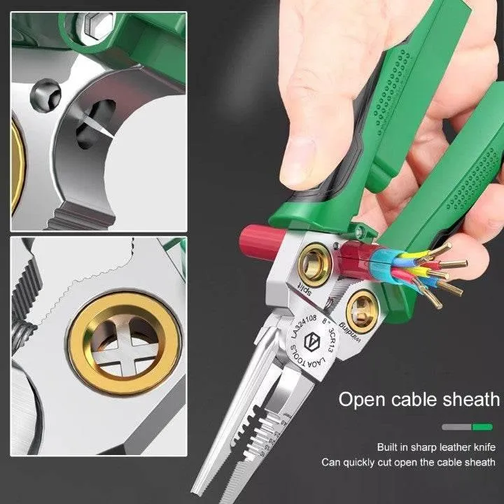 8-in-1 Wire Stripping Pliers - Multi-Tool Electrician Tool