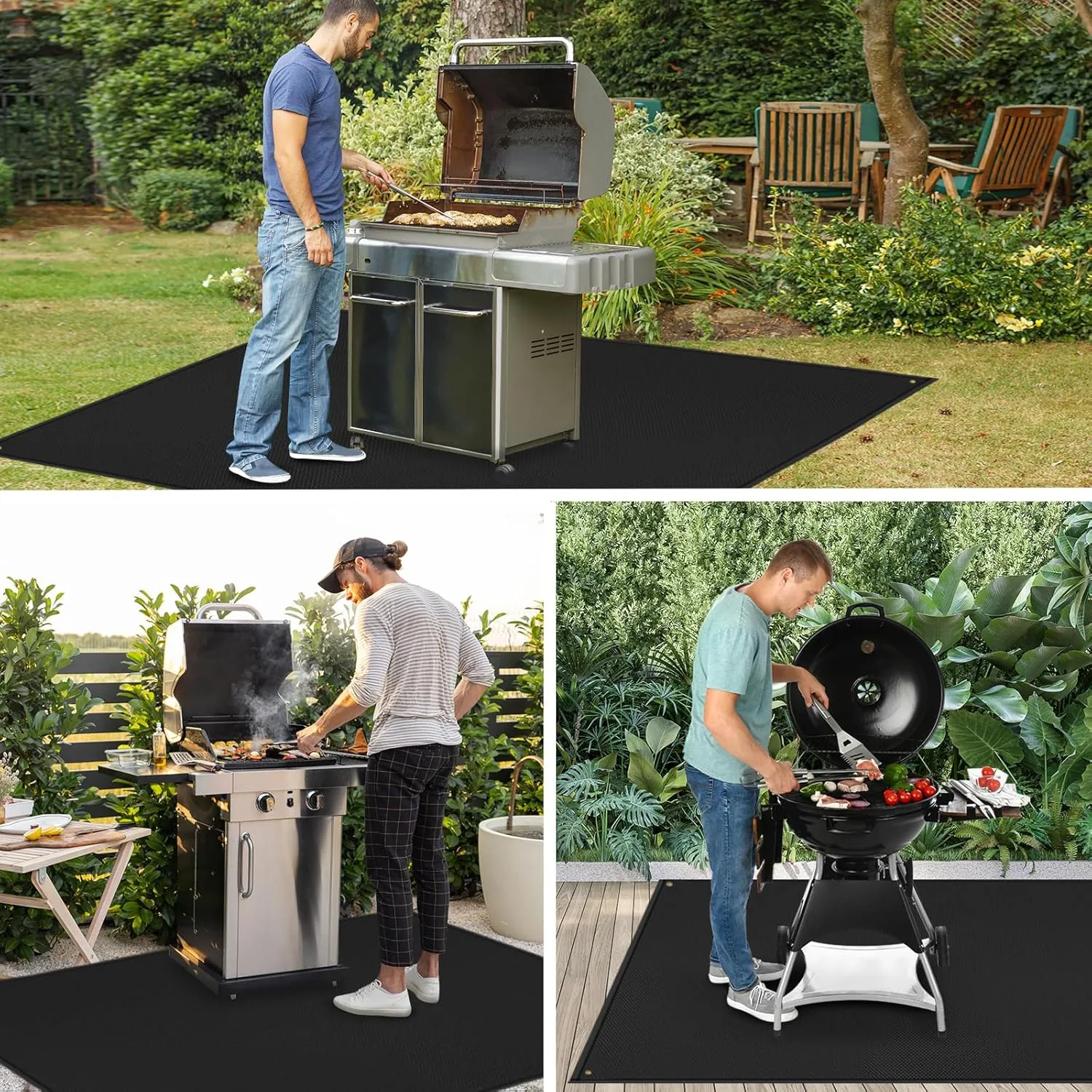90 x 48 in Extra Large Grill Mat for Outdoor Grill - Grilling Mats for Outdoor Grill to Protect The Deck, Patio, Pavers - Easy to Clean BBQ Mats - 0.6mm