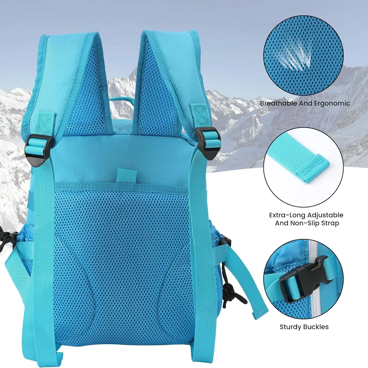 9L Mini Tactical Backpack Small Military Gym Backpack for Men Women Molle Daypack Camping Backpack with Patch(Turquoise)