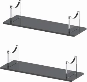 Acrylic Saber Stand – Multi-Function Display Stand for Swords, Daggers, Wands & Collectibles, Transparent Desktop Holder for Displaying Saber & Other Long Items, Black Base, 2Pack