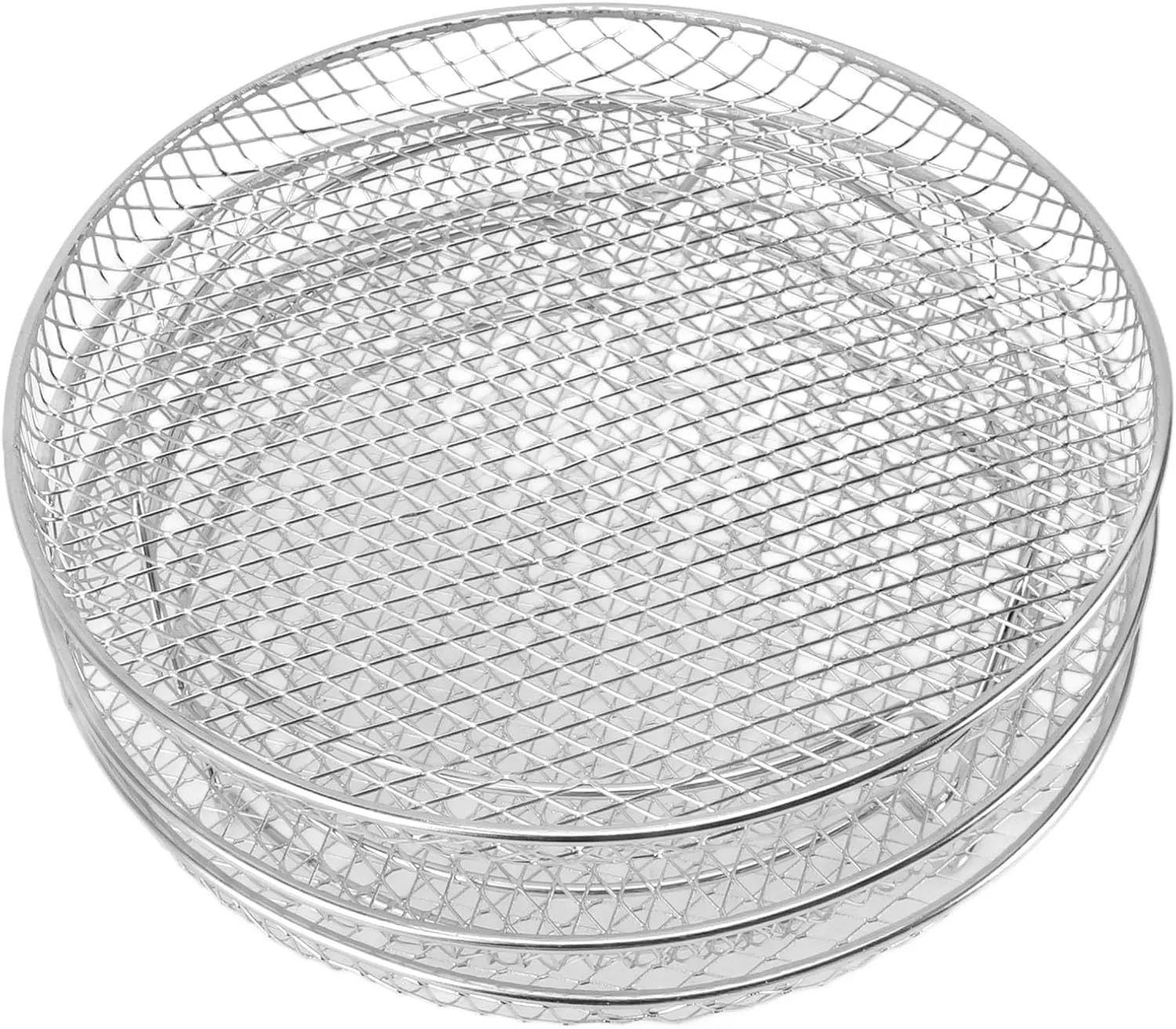 Air Fryer Rack, Fryer Rack Set Cooling Air Accessories Multi Layer Dehydrator Accessories (Round)