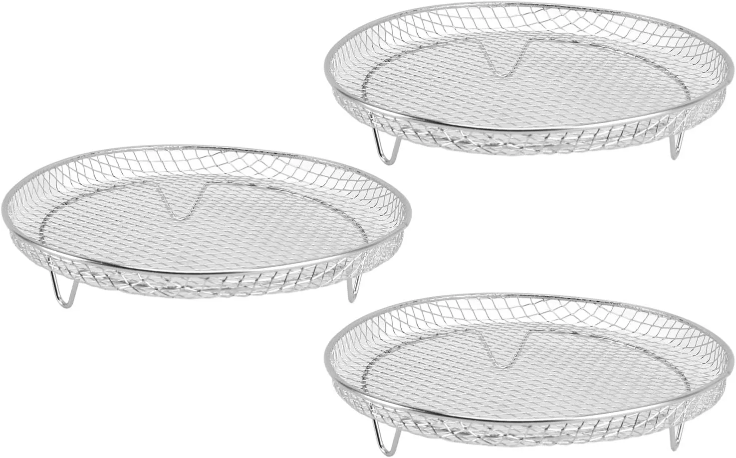 Air Fryer Rack, Fryer Rack Set Cooling Air Accessories Multi Layer Dehydrator Accessories (Round)
