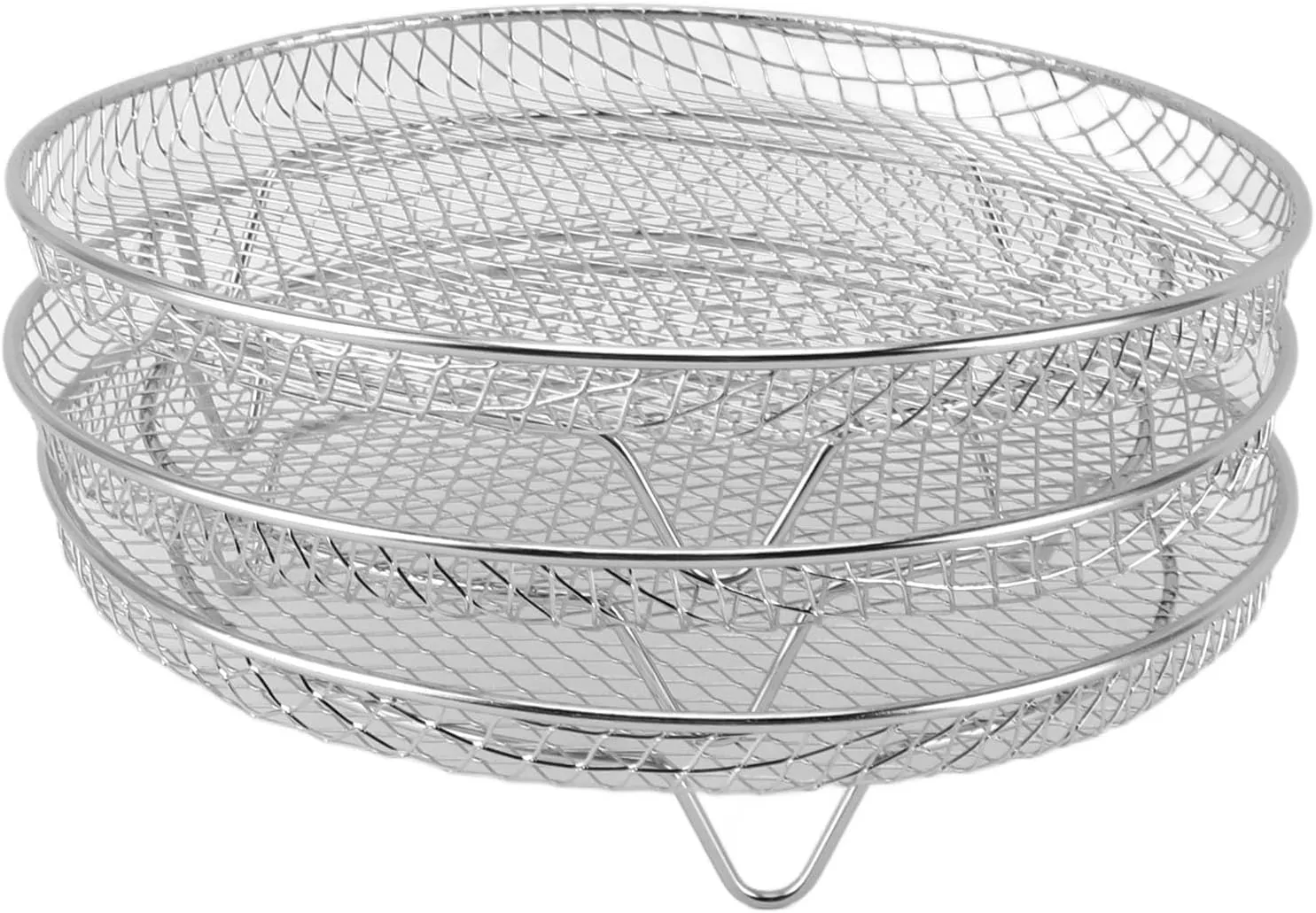 Air Fryer Rack, Fryer Rack Set Cooling Air Accessories Multi Layer Dehydrator Accessories (Round)