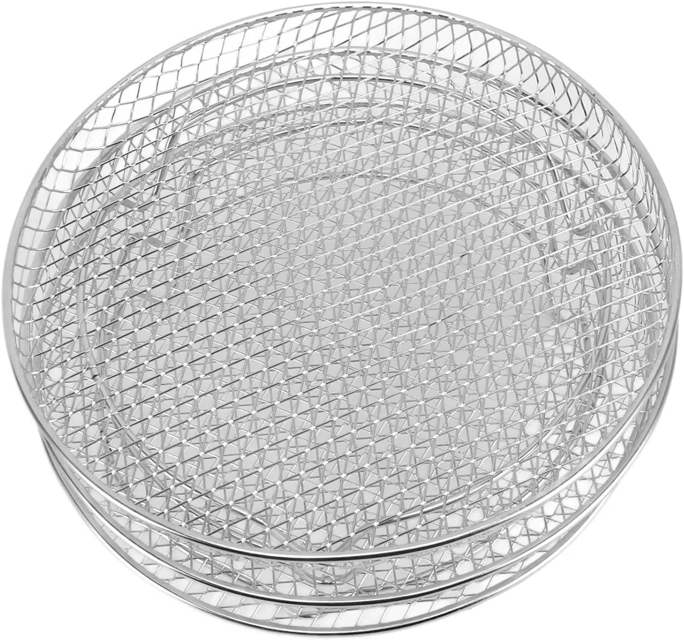 Air Fryer Rack, Fryer Rack Set Cooling Air Accessories Multi Layer Dehydrator Accessories (Round)