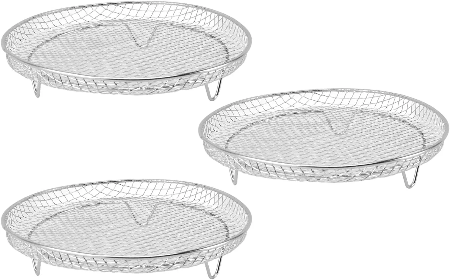 Air Fryer Rack, Fryer Rack Set Cooling Air Accessories Multi Layer Dehydrator Accessories (Round)