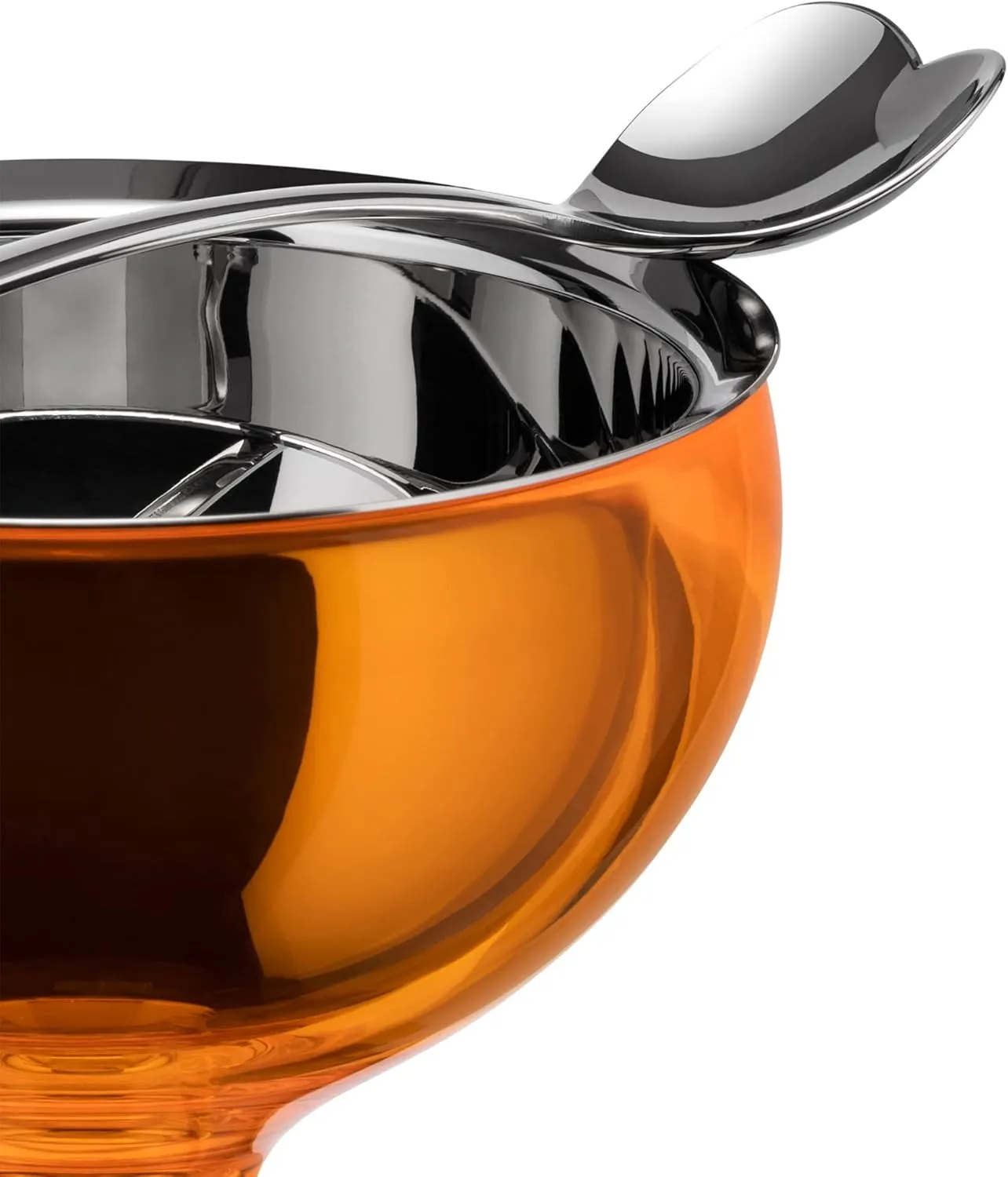 Alessi Big Love Ice Cream Bowl and Spoon, One size, Orange