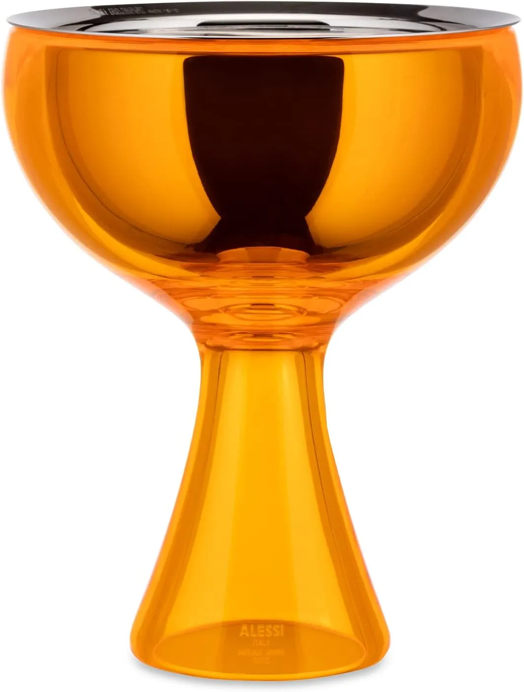 Alessi Big Love Ice Cream Bowl and Spoon, One size, Orange