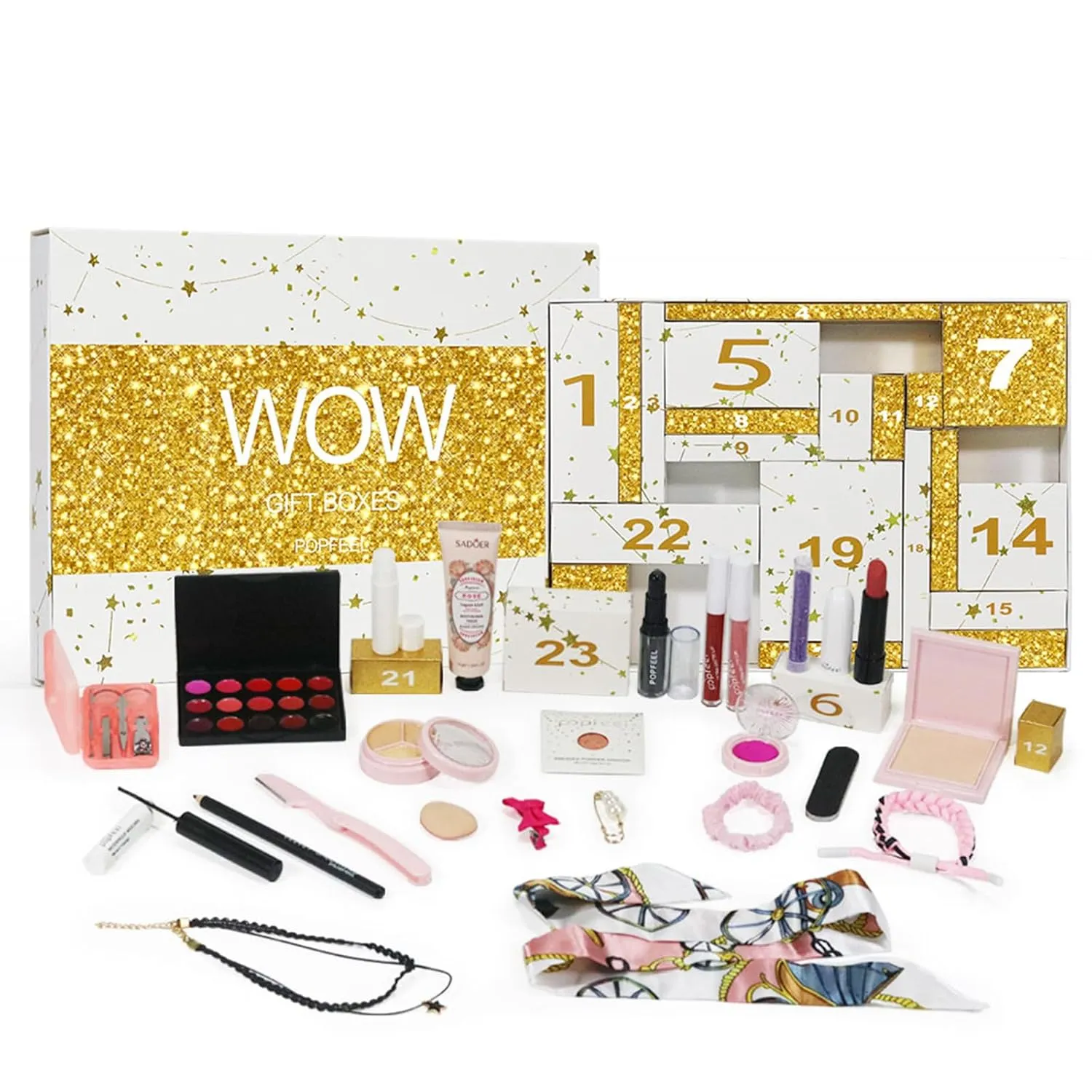 All in One Makeup Kit for Women Full Kit Girls Makeup Gift Sets Xmas Essential Bundle Include Eyeshadow Palette Lipstick Blush Concealer Eyeliner Mascara Foundation Brush Eyebrow Pencil