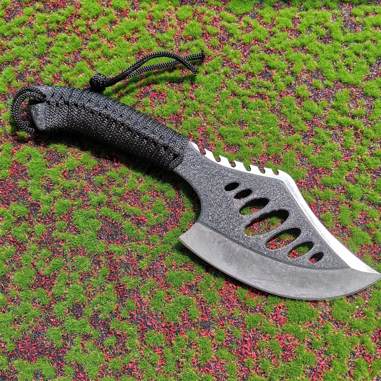 All-steel Tied Rope Handle Camping Axe High Hardness Portable Small Axe Camping Fire Tactical Lifesaving Axe