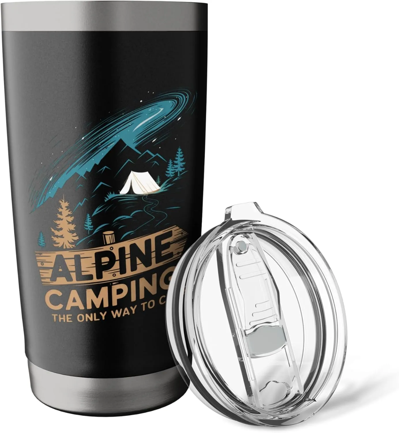 Alpine Camping The Only Way to Camp Alpine Camping Stainless Steel Insulated Tumbler