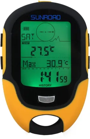 Altimeter, FR500 Multifunction LCD Digital Altimeter Barometer Compass Thermometer Hygrometer Weather Forecast LED Torch