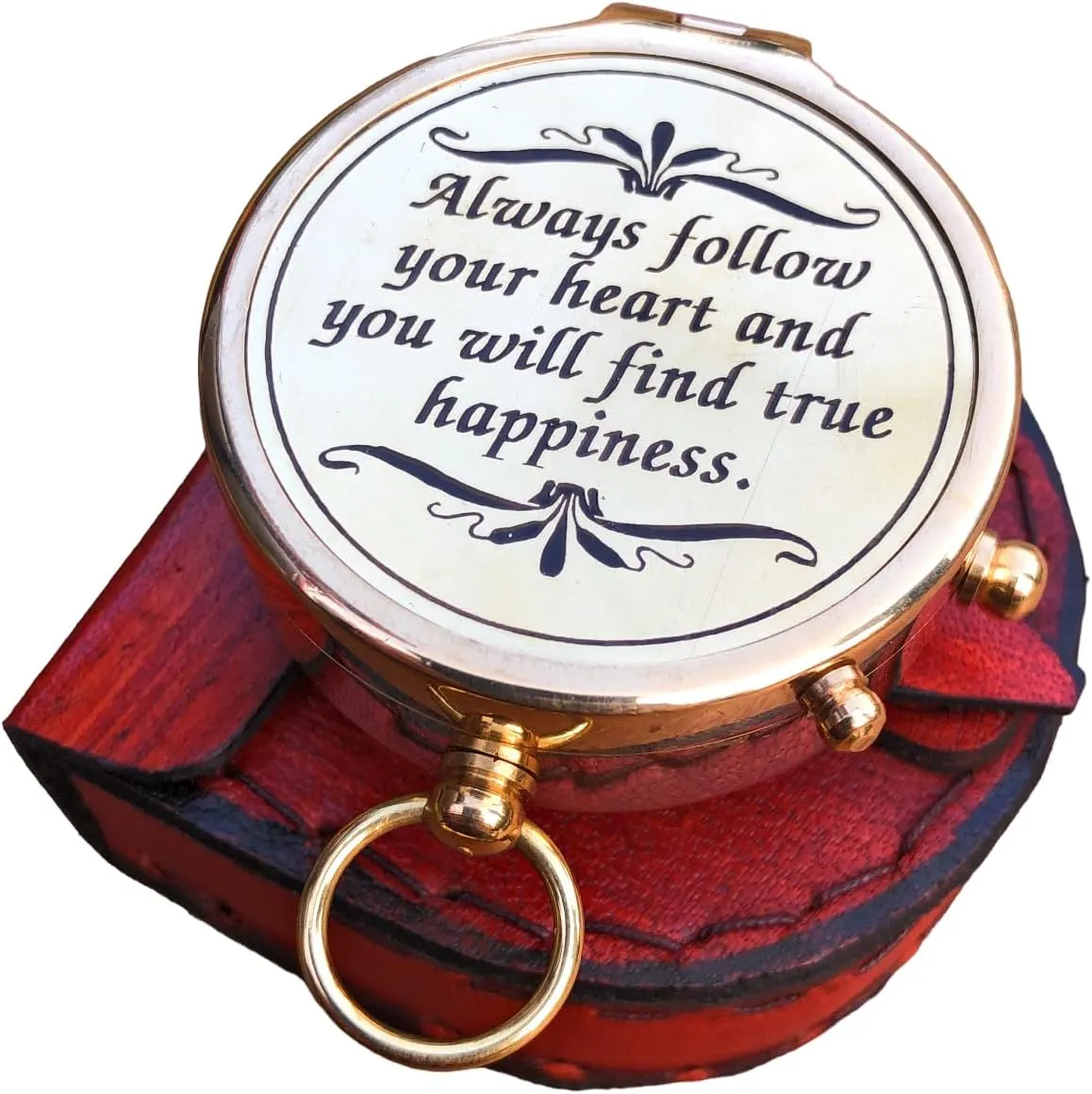 Always Follow Your Heart Engraved Compass Directional Magnetic Pocket Personalized Gift for Camping,Nautical Marine Navigation Compass, Great Gift for Husband, Boyfriend, Fiance, Groomsmen