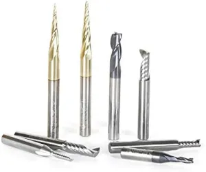 Amana Tool - AMS-135 8-PC Specialty Aluminum, Plastics & Stainless Steel Cutting CNC Route