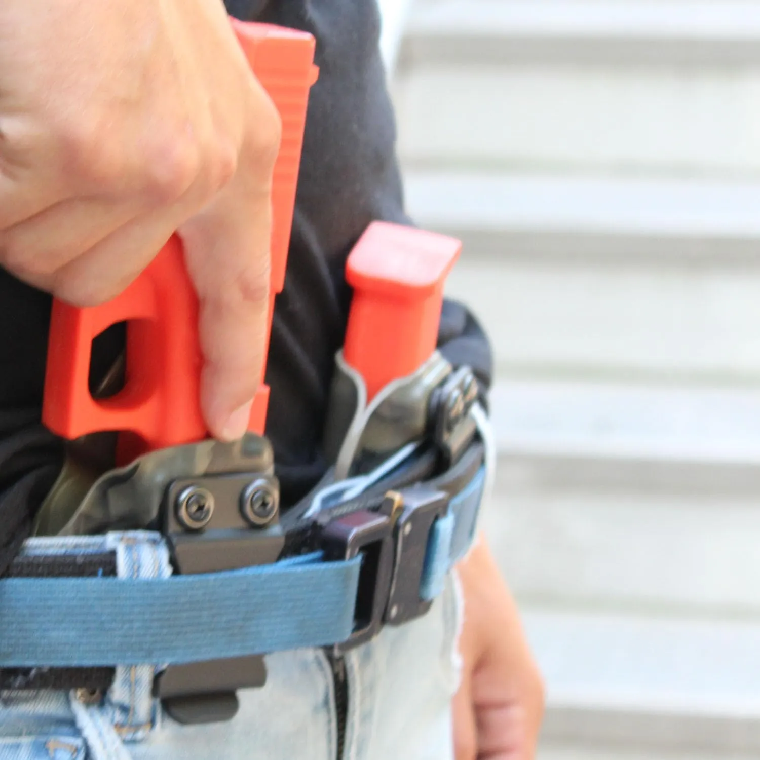 American Safety Trainers - Non-Functional Solid Polymer Training Guns - Blaze Orange - U.S.A. - Safe Practice Aides - Fits Model Specific Holsters