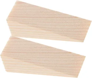 Angoily 2Pcs Wooden Door Stopper Wedge Compact Wind Door Block for Home Safety Design Prevents Slamming Easy Storage
