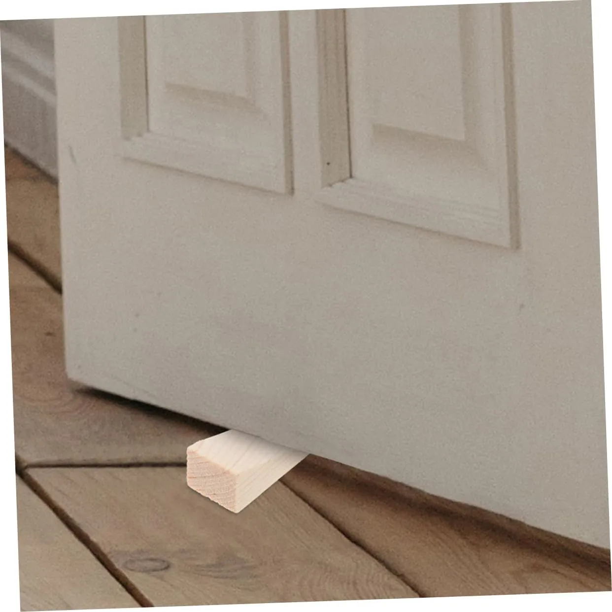 Angoily 2Pcs Wooden Door Stopper Wedge Compact Wind Door Block for Home Safety Design Prevents Slamming Easy Storage