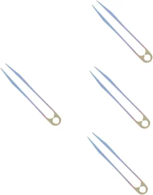 Angoily 4pcs Titanium Alloy Mini Tweezers Lightweight Outdoor Tool Travel-friendly Precision Tweezers Gadget for Camping Everyday Use Resistant Super Elastic Design