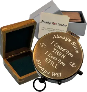 Anniversary Compass Gifts for Husband, Boyfriend, Men, Him | Engraved Compass Personalized | Wedding Gift Compasses to Groom, Bride, Fiancé, Her, Wife, Girlfriend, Spouse