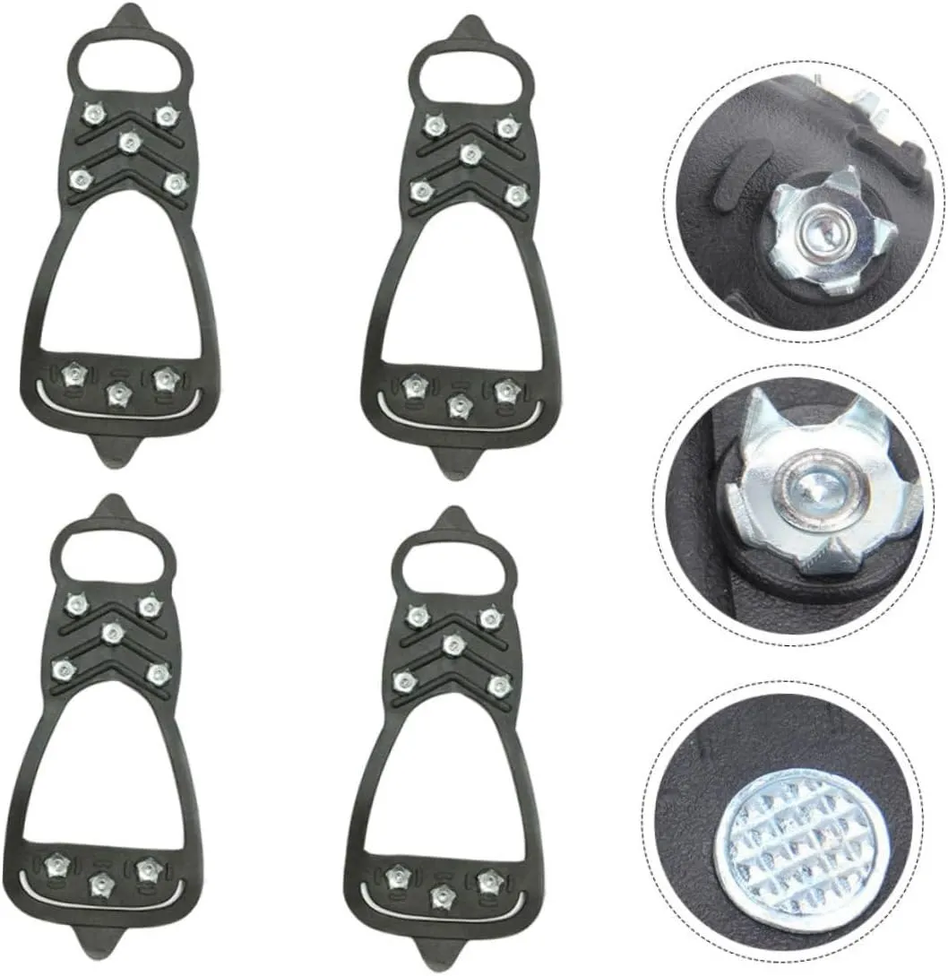 Anti-Slip Eight-Tooth Crampons Ice Spikes Anti-Slip Shoe Cover Boots Ice Cleats Anti-Slip Overshoes