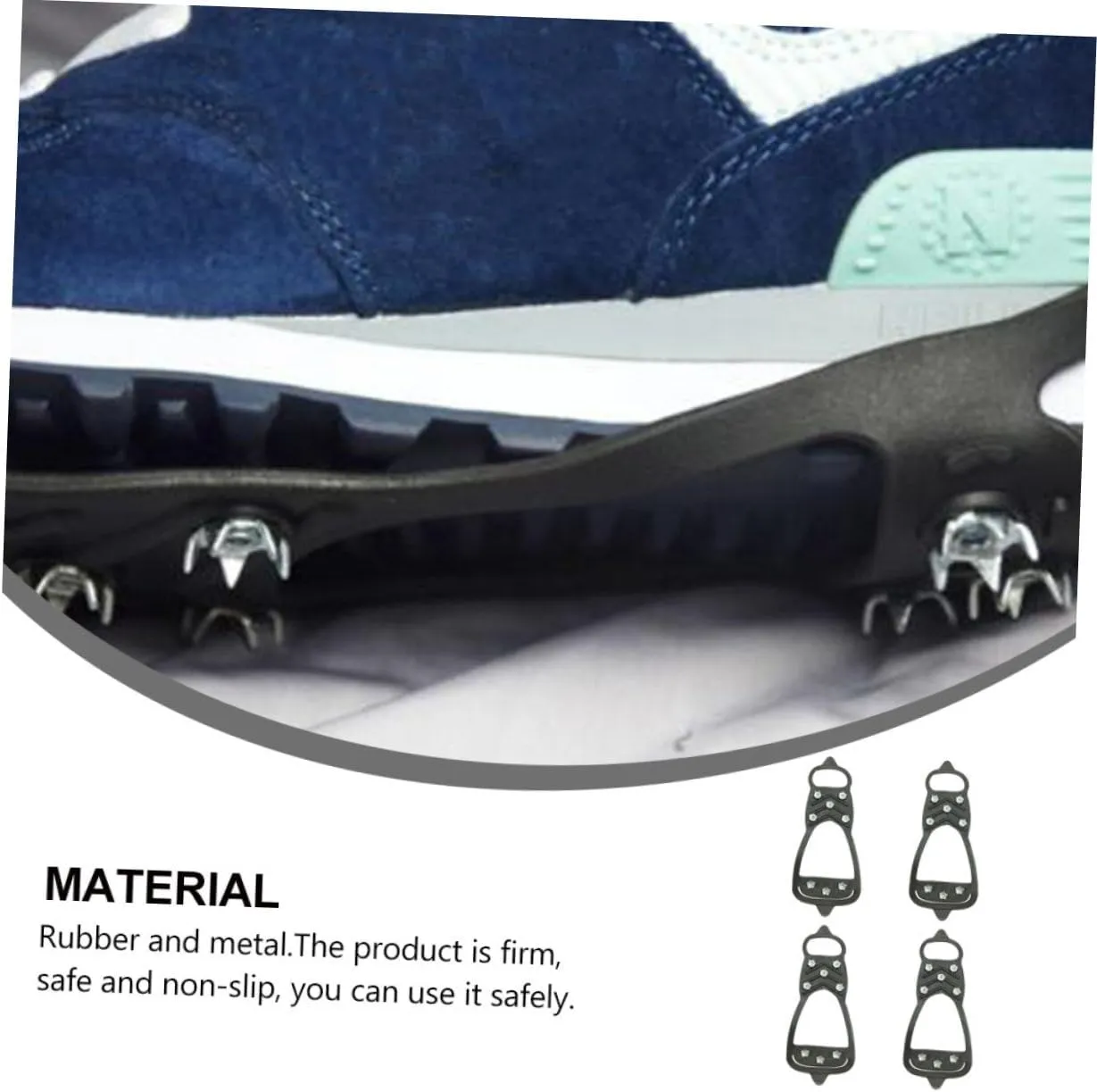 Anti-Slip Eight-Tooth Crampons Ice Spikes Anti-Slip Shoe Cover Boots Ice Cleats Anti-Slip Overshoes