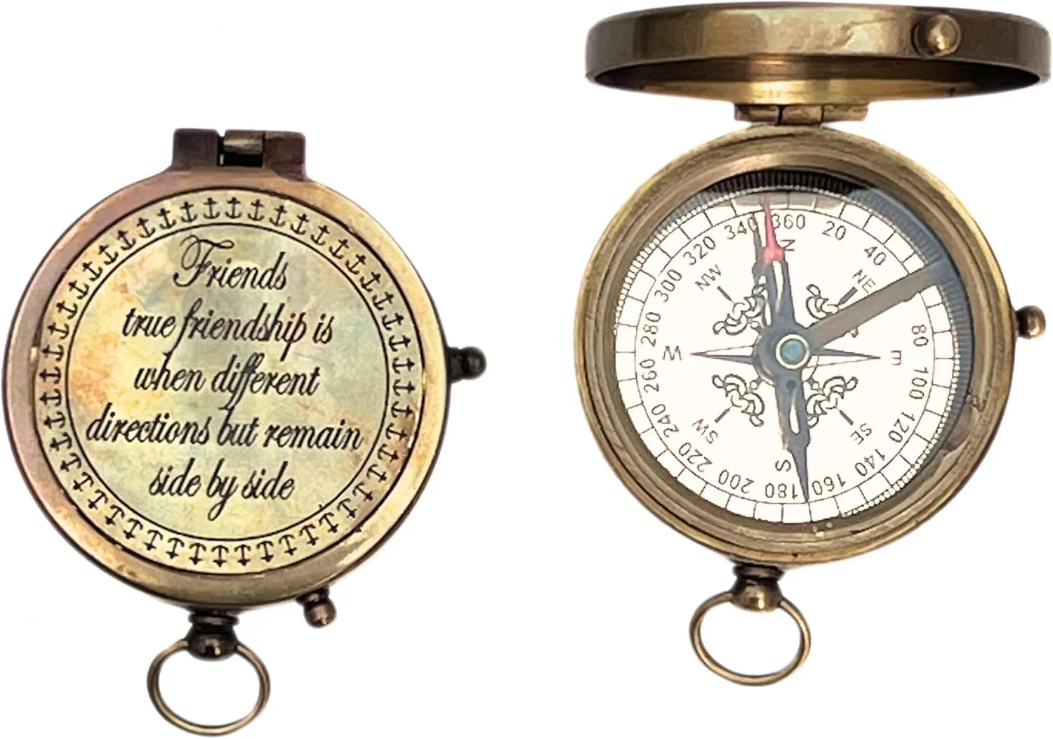Antique Brass Engraved Magnetic Compass Vintage Nautical Ideal for Gifts, Collectors, Navigation Handmade Brass Compass Hiking Camping Hunting Trekking Sailing Adventure Travelling