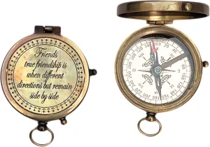 Antique Brass Engraved Magnetic Compass Vintage Nautical Ideal for Gifts, Collectors, Navigation Handmade Brass Compass Hiking Camping Hunting Trekking Sailing Adventure Travelling