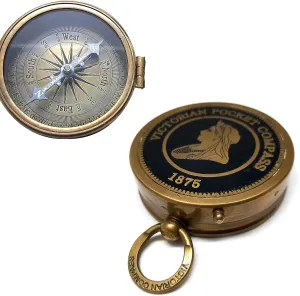 Antique Marine Victorian London Compass 1875 Pocket Nautical Handmade Magnetic Instruments