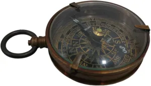 Antique Retro Handmade Brass Compass Dollond London Sailor Nautical navigational Magnetic, 2.5 inch,Brass