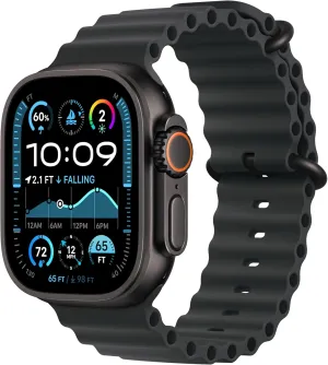 Apple Watch Ultra 2 [GPS   Cellular 49mm] Smartwatch, Sport Watch with Black Titanium Case with Black Ocean Band. Fitness Tracker, Precision GPS, Action Button, Extra-Long Battery Life