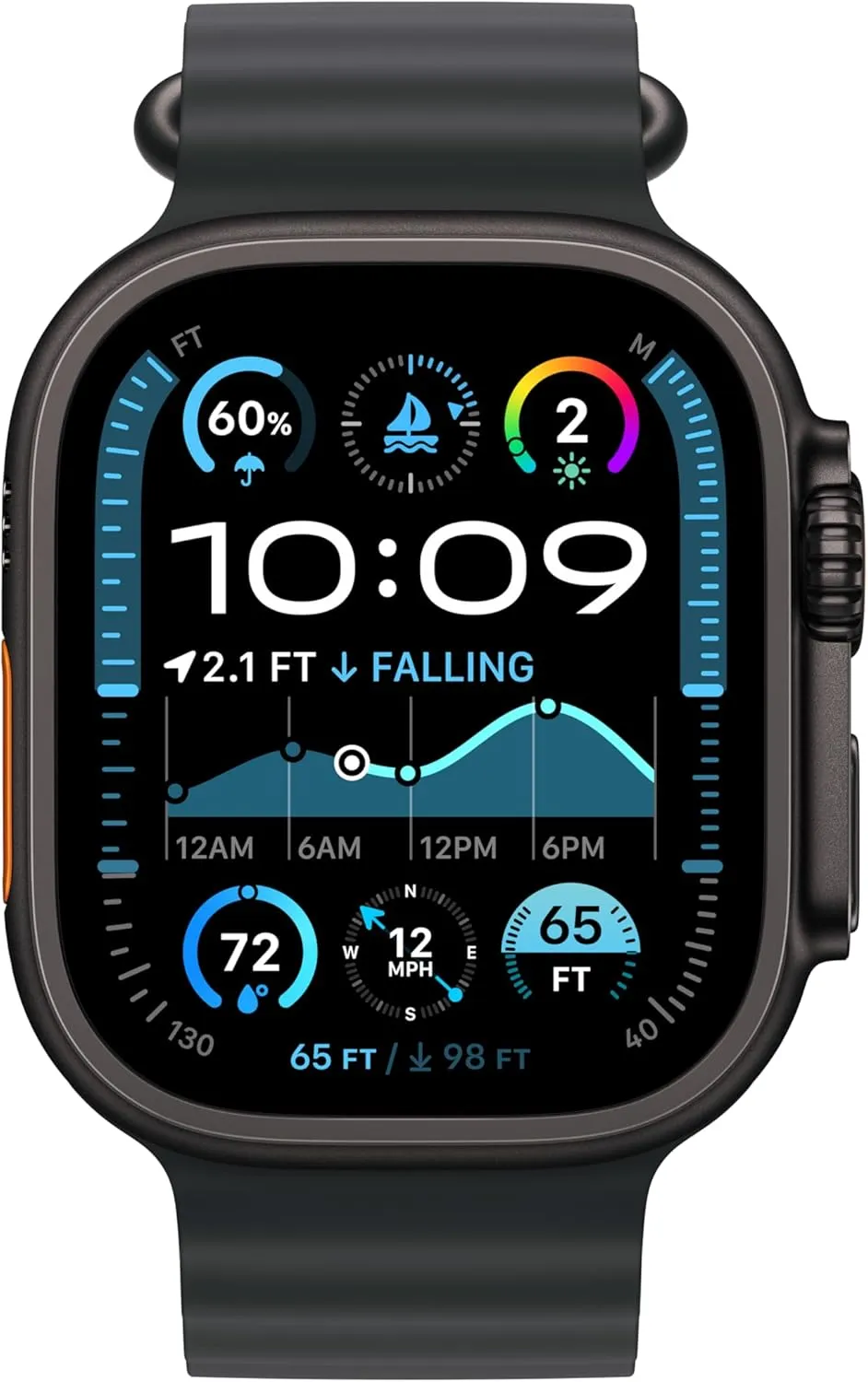 Apple Watch Ultra 2 [GPS   Cellular 49mm] Smartwatch, Sport Watch with Black Titanium Case with Black Ocean Band. Fitness Tracker, Precision GPS, Action Button, Extra-Long Battery Life