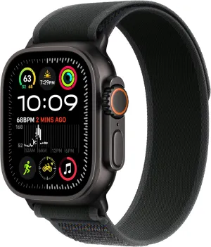Apple Watch Ultra 2 [GPS   Cellular 49mm] Smartwatch, Sport Watch with Black Titanium Case with Black Trail Loop - S/M. Fitness Tracker, Precision GPS, Action Button, Carbon Neutral