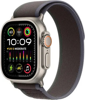 Apple Watch Ultra 2 [GPS   Cellular 49mm] Smartwatch with Rugged Titanium Case & Blue/Black Trail Loop M/L. Fitness Tracker, Precision GPS, Action Button, Extra-Long Battery Life