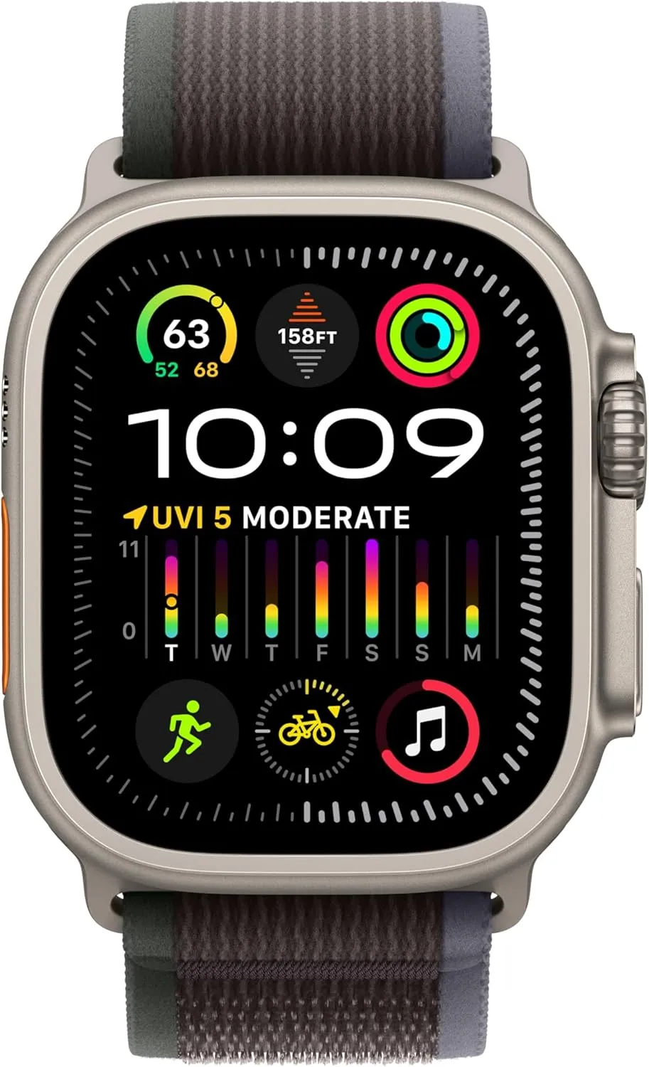 Apple Watch Ultra 2 [GPS   Cellular 49mm] Smartwatch with Rugged Titanium Case & Blue/Black Trail Loop S/M. Fitness Tracker, Precision GPS, Action Button, Extra-Long Battery Life