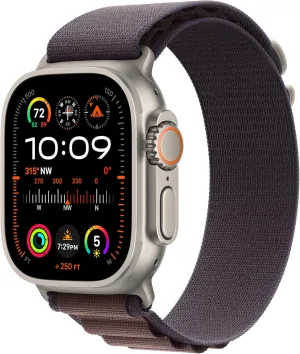Apple Watch Ultra 2 [GPS   Cellular 49mm] Smartwatch with Rugged Titanium Case & Indigo Alpine Loop Medium. Fitness Tracker, Precision GPS, Action Button, Extra-Long Battery Life