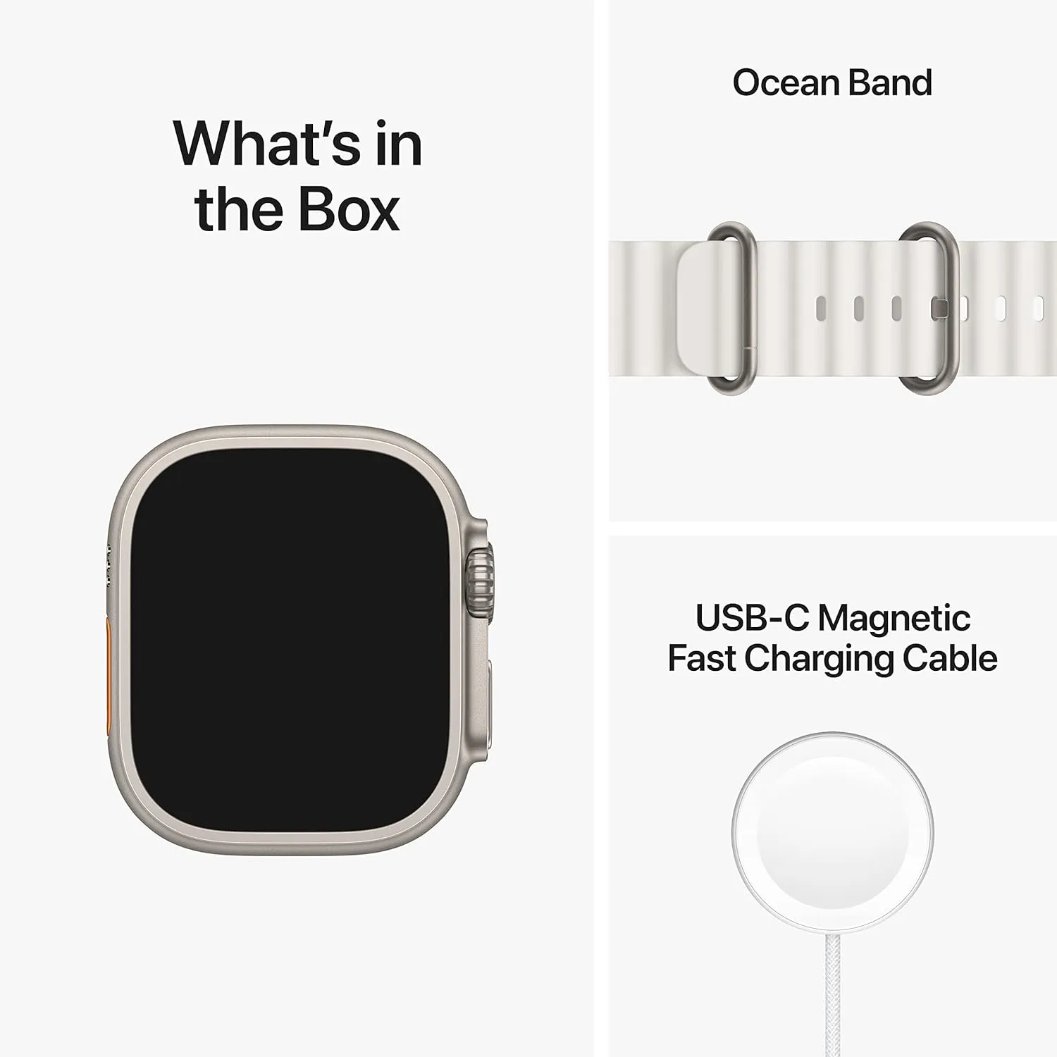 Apple Watch Ultra [GPS   Cellular 49mm] Titanium Case with White Ocean Band, One Size (Renewed)