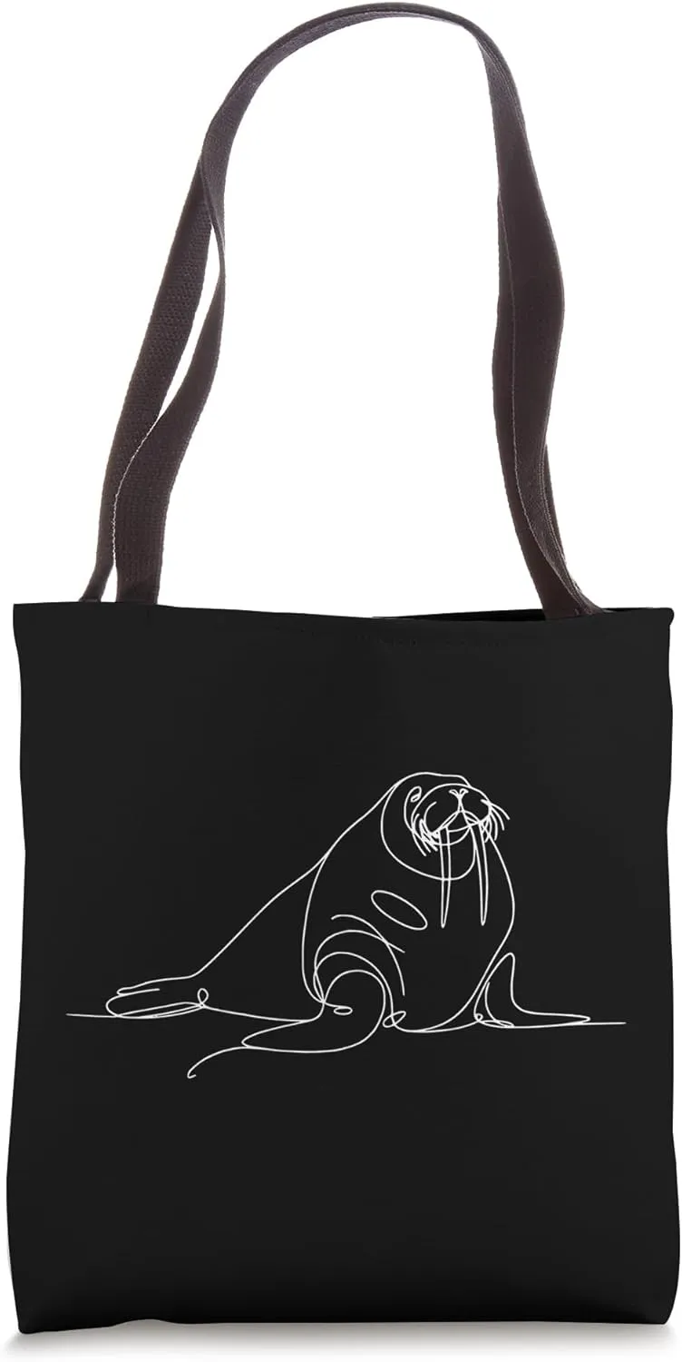 Arctic Ocean tusk use social animals Walrus Tote Bag