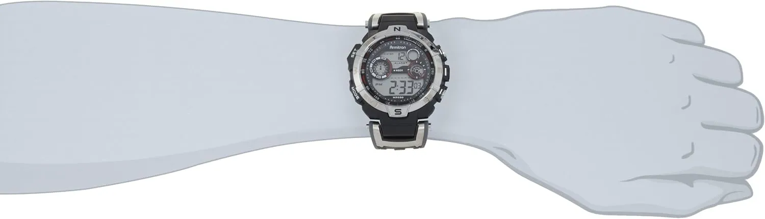 Armitron Sport Men's Digital Chronograph Resin Strap Watch, 40-8231