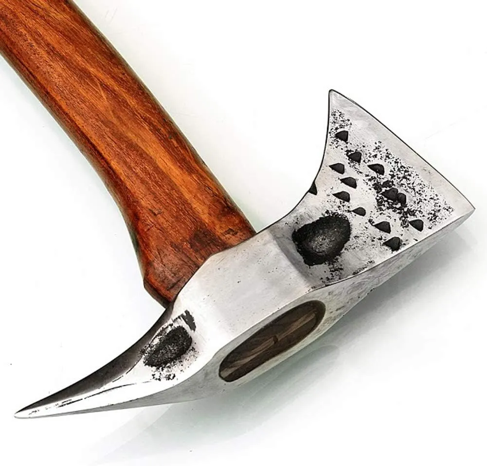 Armory Replicas - Fireman Hatchet Pickaxe Tool - Hand Forged Carbon Steel Functional Camping Demolition Outdoor Axe