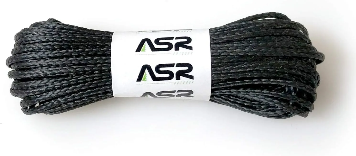 ASR Outdoor 25 Feet Technora 2500LB Utility Survival Cord, Black