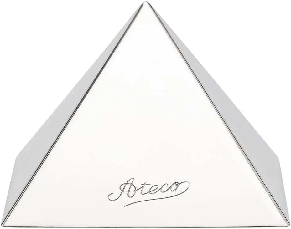 Ateco Stainless Steel Medium Pyramid Mold, 3.5 by 2.5-Inches High, Silver