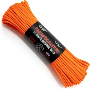 Atwood Rope MFG Parapocalypse Paracord/Parachute Cord 7-Strand Core with Fire Starter Waxed Jute, 10lb Mono Fishing Line, Dyna-x, and Yellow Kevlar Cord 625lb Test