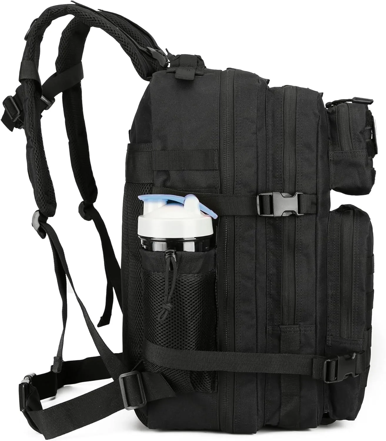 BAIXINGBAGS 45L Tactical Backpack Waterproof Military Backpack for Men Tactical Operations Highland Tactical Assault Backpack (Black_45L)
