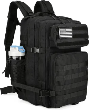 BAIXINGBAGS 45L Tactical Backpack Waterproof Military Backpack for Men Tactical Operations Highland Tactical Assault Backpack (Black_45L)