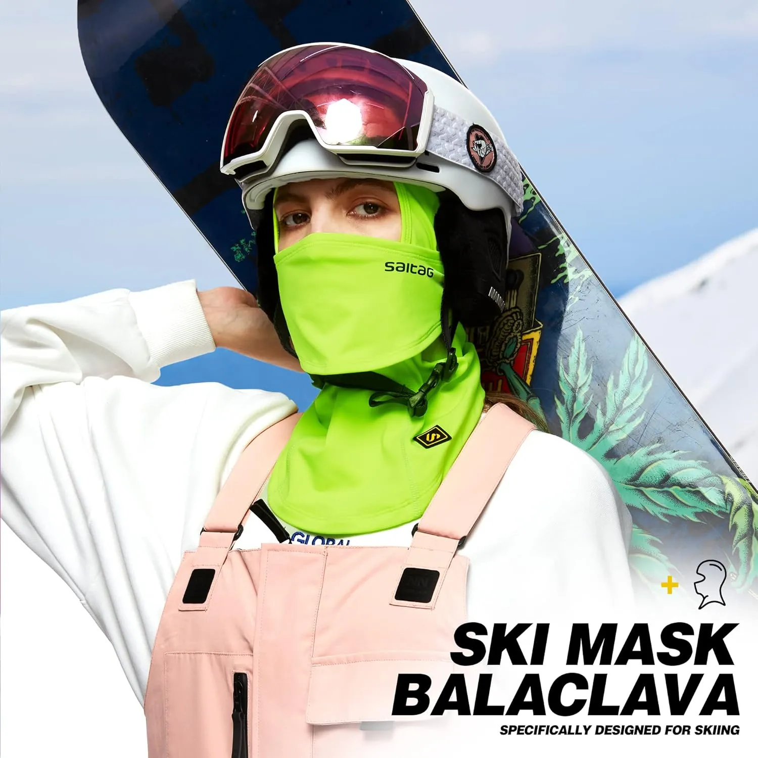 Balaclava Windproof Ski Mask Cold Weather Keep Warm Face Mask for Winter Motorcycling Ice Fishing Men